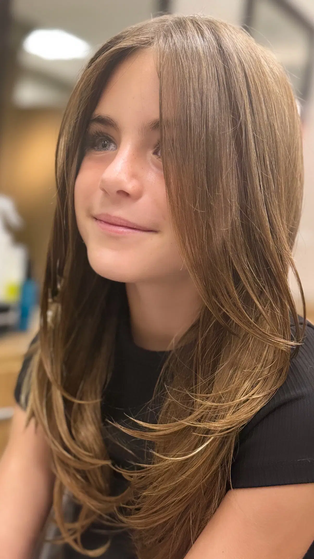 Soft long layers on a young client